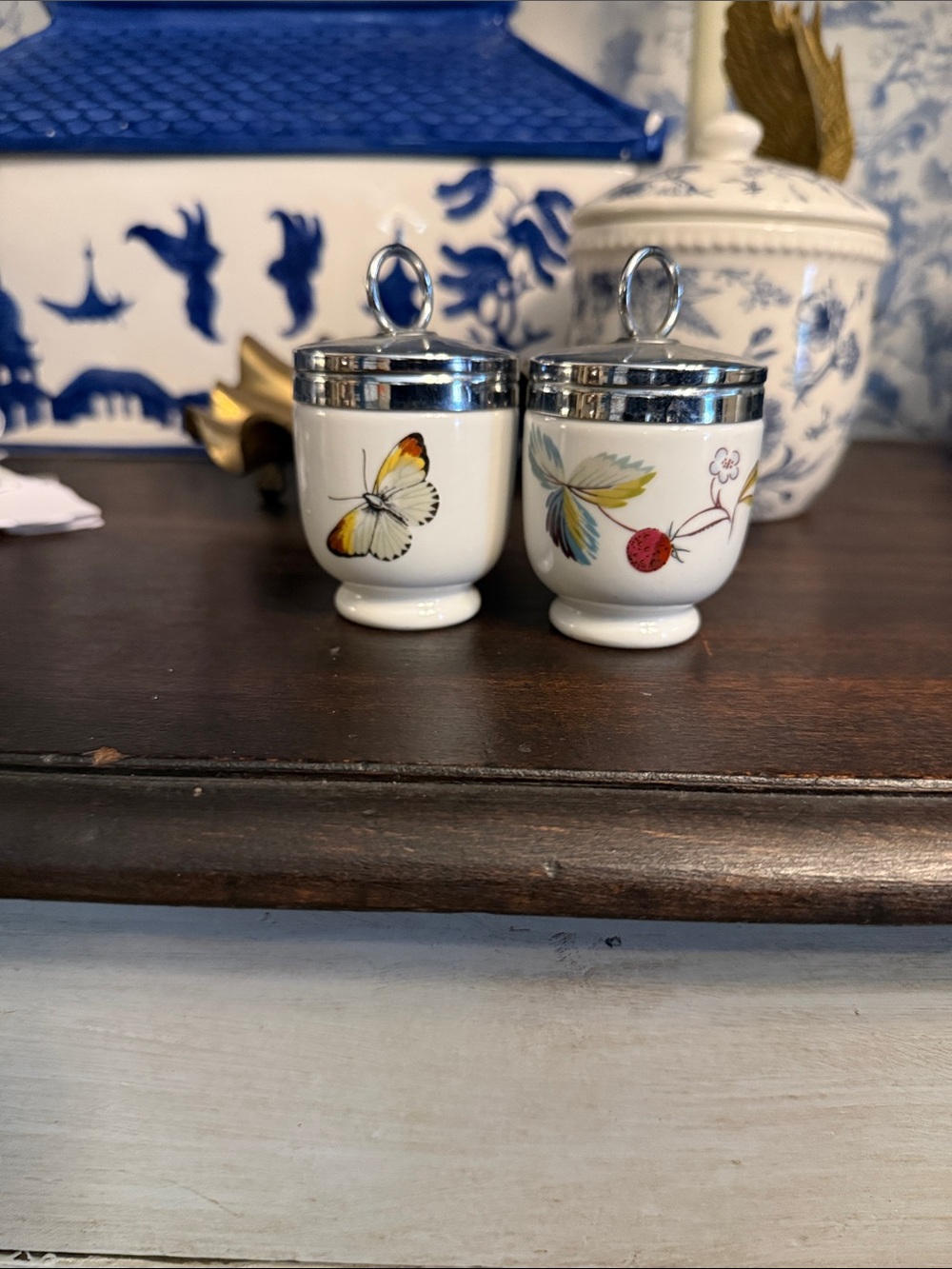 Set of 2 vintage egg coddlers